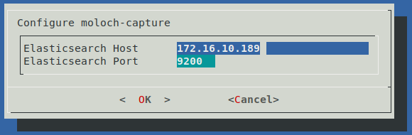 Elasticsearch host and port
