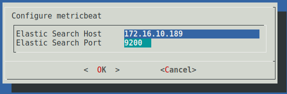 Elasticsearch host and port
